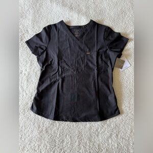 Cherokee FORM V-Neck Scrub Top Black Women's Size Large New with Tags